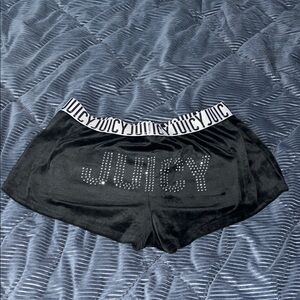 Juicy Couture Black Velvet Lounge Shorts